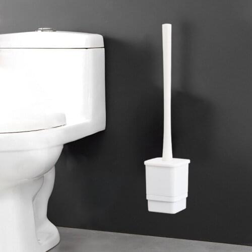 Black/White Modern Wall-mounted Toilet Brush Cleaning Brush Household Toilet Rack Set for Home Bathroom Accessories