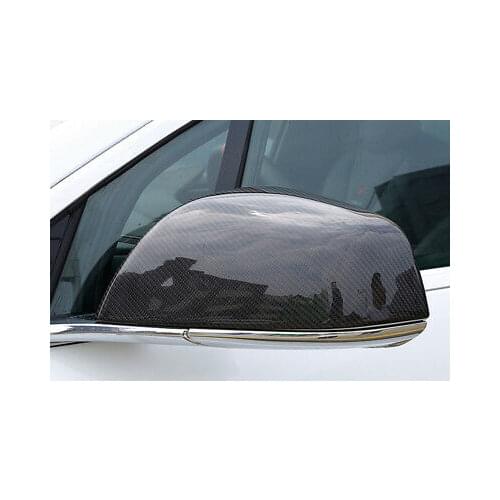 Black Rearview Side Door Mirror Cover Trim 2pcs For Tesla Model X 2016 - 2018