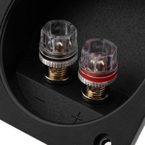 DIY 2-Way Speaker Box Terminal Binding Post Square Screw Cup Connector Subwoofer Plug 80 Crystal