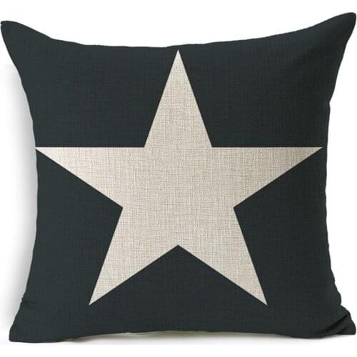 Hot Sale Pillow Covers Hot Sell Star And Elk Pattern Fashion Design 45X45CM Linen Pillow Cover \ Home Decorative Linen Cushion