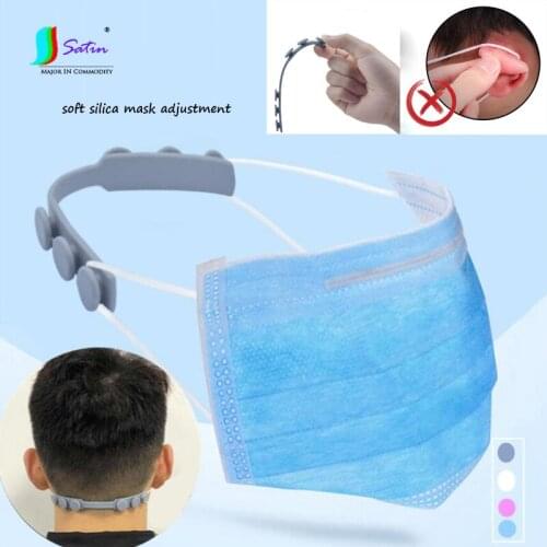Good Quality Cheap 10pcs Protect Ear Reduce Pressure Super Soft Silica Mask Adjustment Accessory Buckle Mask Band S0896L