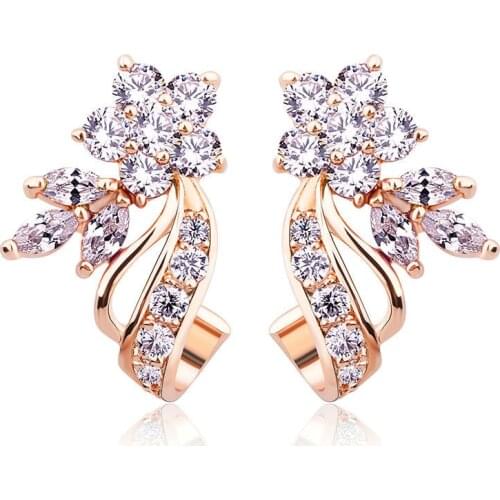 Huitan Trendy Romantic Girl Plant Drop Earrings With Cute Cherry Flower Shaped Design New Years Gift For Women Wholesale Lots