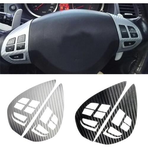 Audio Cruise Control Button Steering Wheel Switch Button Sticker Cover Trim For Mitsubishi ASX Lancer Outlander RVR Pajero Sport