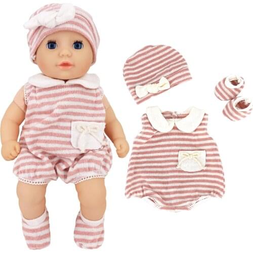 16-18 Inch Doll Clothes & Accessories Wool Set Rompers,Hats,Socks Outfits fit 43cm Born Baby Annabell Doll,Nenuco Dolls Clothing