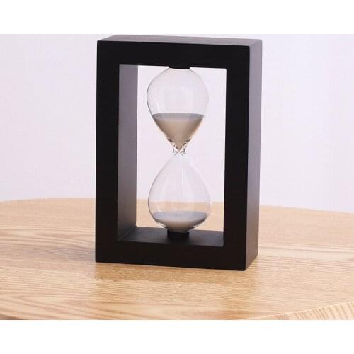 Square Wooden Timer Clock Sandglass 30 Minute Sand Hourglass Dining&barbecue Countdown Timing Home Decoration Reloj De Arena