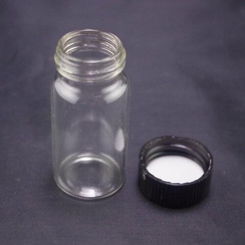 20ml black screw cap lab vials analysis CLEAR glass sample bottle