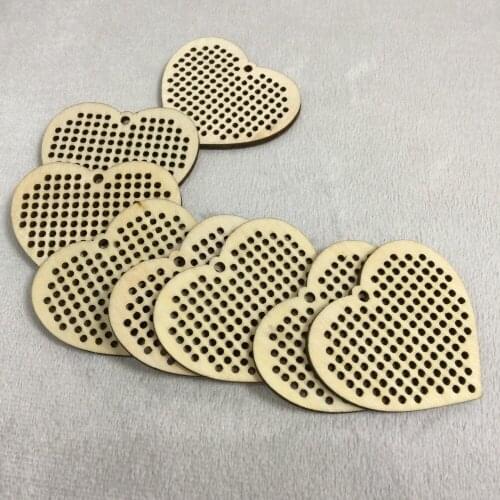 Laser cut wood heart keychain