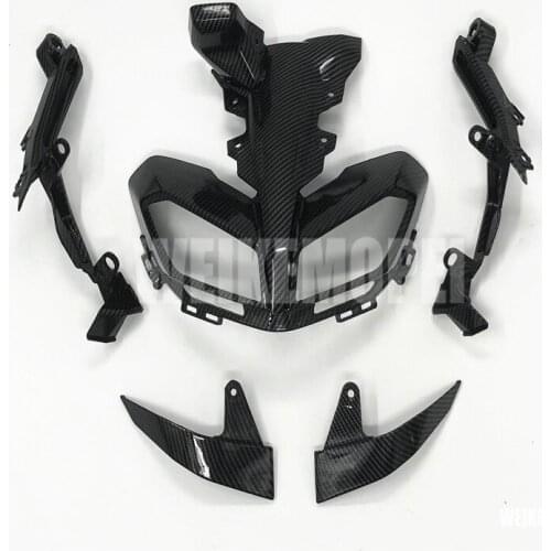 MT-09 17 18 19 Carbon Fiber Painted Upper Fairing Headlight Turn signal Cowl Nose Panlel Fit For YAMAHA MT09 FZ09 2017 2018 2019