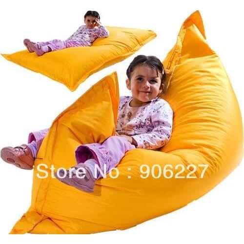 The original!! Junior YELLOW bean bag chair, high quality outdoor lazy bean bag sofa seat - free shipping