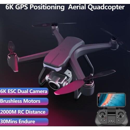 Professional 6K GPS Aerial RC Drone Brushless Lv8 Wind Resistance Dual Camera 2000M 5G WiFi FPV APP Control 30Min Quadcopter Toy