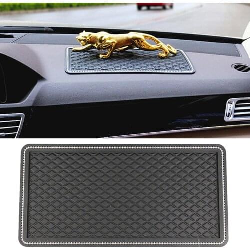Anti-slip Rhinestone Car Auto Dashboard Mat Keys Cell Phone Coin Holder Pad 2019