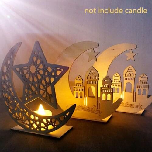 Ramadan Wooden Eid Mubarak Decoration Wood Hanging Pendant Party Supplies Decorative Gift Ornaments