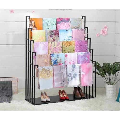 Tieyi scarf rack fabric display rack shelf in the island landing display rack pants rack clothing store silk scarf display rack