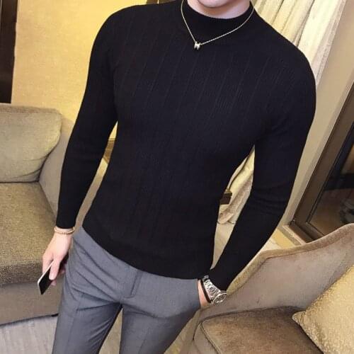 New Sweater Men Brand Autumn Casual Pullover Men Solid Color Comfortable Mens Christmas Sweater Round Neck Slim Fit Pull Homme