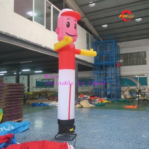 Free air ship to door 3m 10ft high inflatable sky air dancer dancing man for advertising, 3 pieces waving hand cartoon dancer