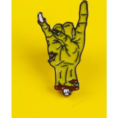 Rock Gesture Brooch Hand Badge Enamel Pins Clothes Lapel Pin Badges for Clothes Badges on Backpack Set Accessories Jewelry Gift