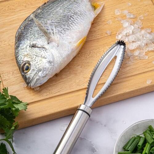 1 Pc Fish Skin Brush Stainless Steel Scraping Fish Scale Brush Graters Fast Remove Fish Cleaning Peeler Scaler Scraper