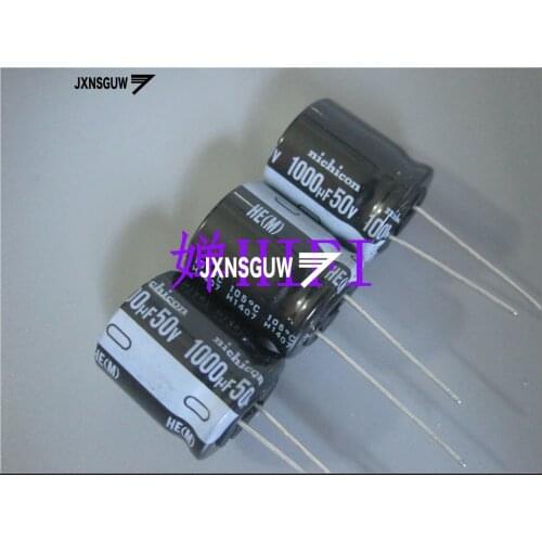 10PCS NICHICON HE 50V1000UF 18X20MM 1000UF 50V original audio Aluminum electrolytic capacitor 105 degrees 1000uF/50V