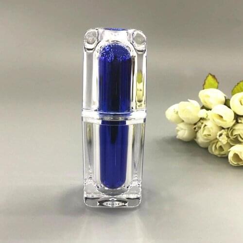 30ml GOLD/blue/silver/pink square shape acrylic bottle for lotion/emusion/foundation/serum cosmetic packing plastic bottle