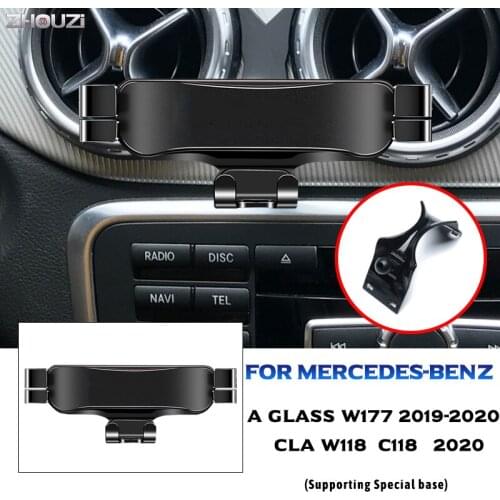 Car Mobile Phone Holder Mount GPS Stand Gravity Navigation Bracket For Mercedes Benz A Class W177 2019-2020 CLA W118 C118 2020