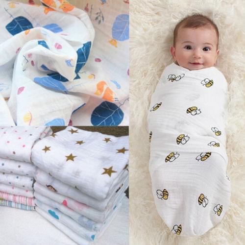 Nursery Receiving Blankets Infant Baby Swaddling Blanket Newborn Baby Cotton Swaddle Towel
