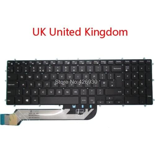 Backlit UK Keyboard For DELL For Inspiron 5565 5567 7566 7567 7577 5765 5767 7773 7778 7779 5570 5575 5770 5775 7570 3590 new