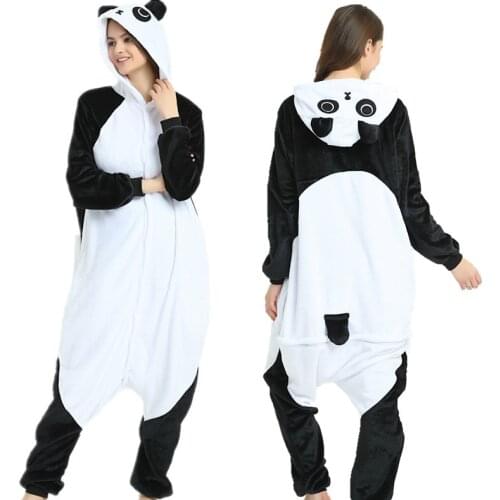 Panda Long Sleeve Hooded Onesie Men Women Cosplay Costume for Adults Warm Kongfu Panda Animal Pajamas One piece Pijama onsie