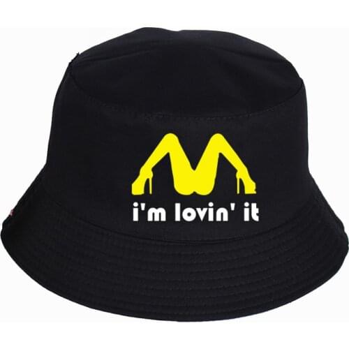 Fashion hat I'm Loving It Inapropriate Offensive Sex Bucket Hats Men Funny Humor Joke Rude Summer Cotton Men Women fisherman hat