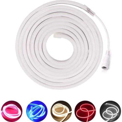 Neon Strip 12V Waterproof SMD 2835 120LEDs/m Red Blue Green White Warm Flexible Tape Ribbon LED Strip Light 0.5m 1m 2m 5m