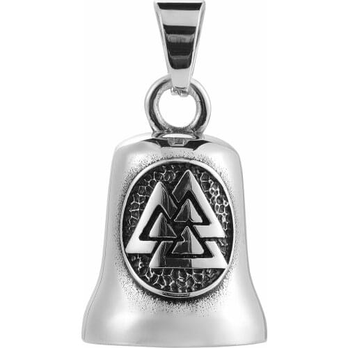Newest Necklace 316L Stainless Steel Jewelry Vikings Style Bell Pendant With Chain For Gift