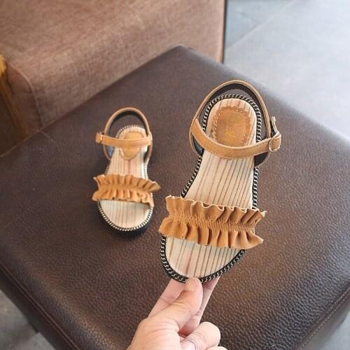 2020 new childrens sandals girls summer princess sandals fashion pearl decoration kids shoes soft bottom flower shoes