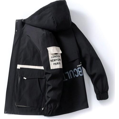 2021 spring new mens jacket hooded trend baseball jacket student fashion casual hooded soft windproof sportswear