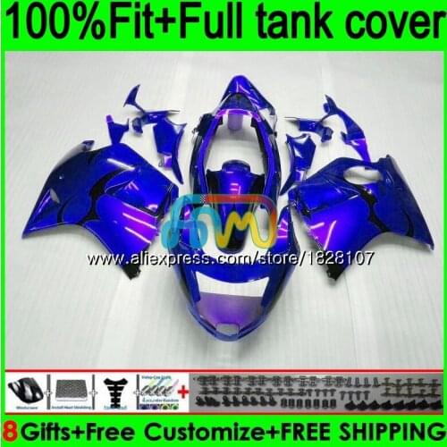 OEM For HONDA Blackbird CBR1100XX 1996 97 1998 99 2000 01 138BS.66 CBR 1100 XX 2002 03 2004 blue flames 05 2006 2007 Fairing