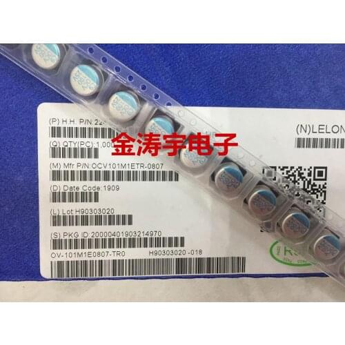 Original new 100% OV-101M1ETR-0807 25V100UF 8X7 SMD solid state capacitor 100UF 25V (Inductor)