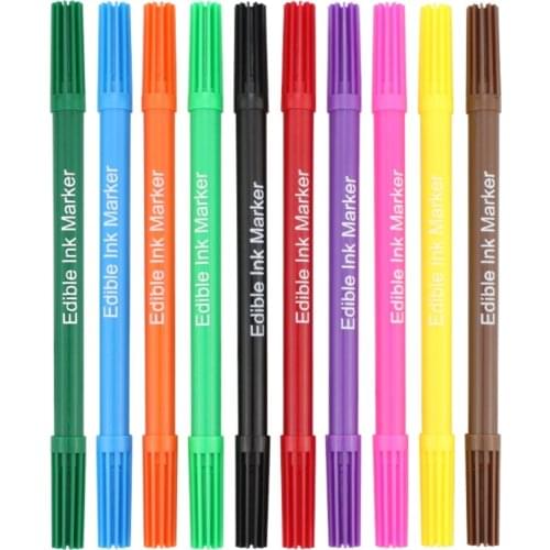 Food Coloring Pen Food Coloring Marker Double Sided Food Grade Gourmet Writers for Cake Cookie Fondant Decorating Gift