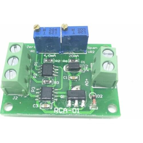 Potentiometer resistance 1k/5k/10k/50k to 4-20mA current signal module XTR115 transmitter occurs