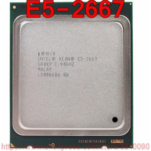 Intel Xeon CPU E5-2667 SR0KP 2.90GHz 6-Core 15M LGA2011 E5 2667 processor free shipping speedy ship out
