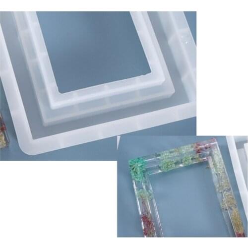 Resin Crystal Epoxy Mold Rectangular Photo Frame Crafts Casting Silicone Mould