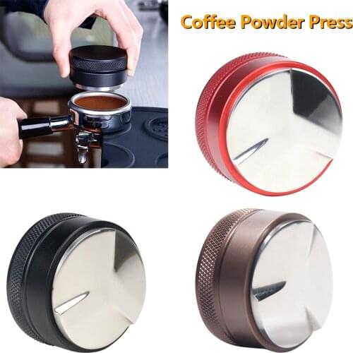 55mm Coffee Tamper Adjustable 304 Stainless Steel Height Trefoil Coffee Distributor Coffee Distributor Coffee Accessories