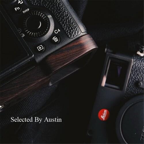 Hand made Wooden Wood Hand Grip Plate Bracket Black For Sony A7R4 a7R IV A7RM4 ILCE-7R IV A7R MKIV