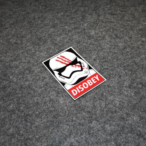 NO.S350 Fashion Trends Car Sticker Disobey Reflective Car Door Stickers and Decals Car Trunk Window Motorbike Motorcycle