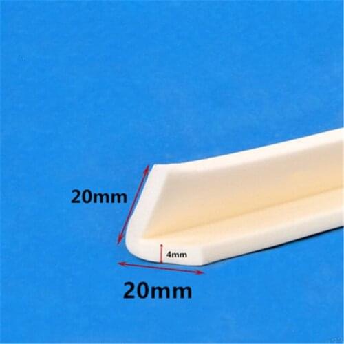 Custom Silicon Rubber Foam Angle Corner Protecor Collision Avoidance Gasket V Silicone Sealing Strip Bar 20x20x4mm White