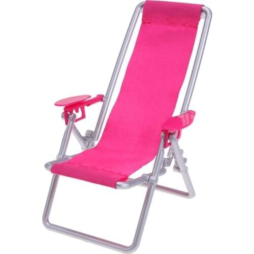 Foldable Deckchair Lounge Beach Chair Furniture for Girls Doll Princess Toy