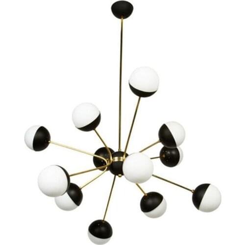 Modern minimalist milk white glass chandelier creative living room sales department dining room bedroom chandelier