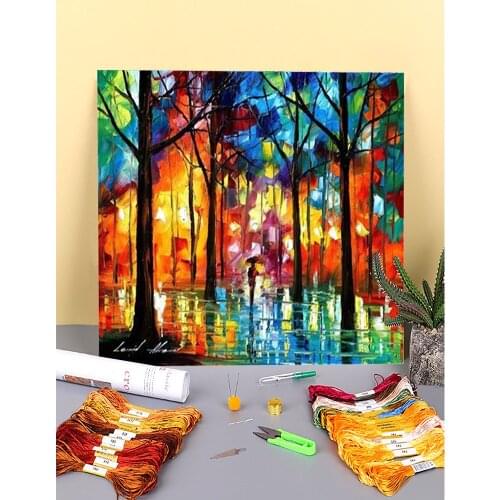 Lights And Shadows Pre-Printed 11CT Cross-Stitch DIY Embroidery Patterns DMC Threads Hobby Knitting Craft Painting Promotions