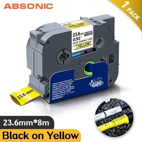 23.6mm Compatible for Brother HSE Heat Shrink Tube Label Hse-651 Hse 651 hse651 Printer Ribbon for Brother P touch Label Maker