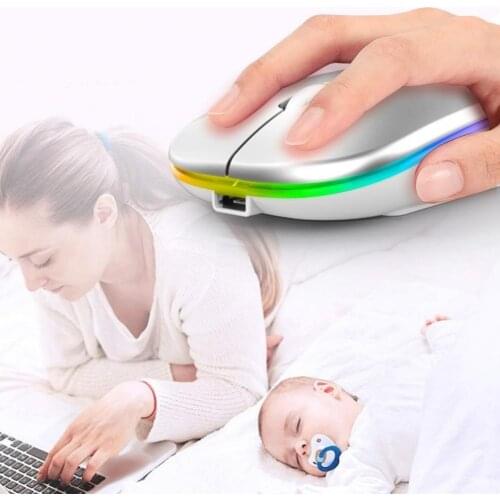 Ultra Slim mouse wirelesss silent for ipad gamer Wireless mouse bluetooth mini Ergonomic office mause silent Mice gaming