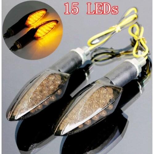 1 Pair Universal Motorcycle Flashing LED Flexible Turn Signal Indicator Amber Light for Honda Civic/CRX 88-00 YAMAHA TMAX 530