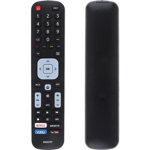 1 Pc Black ABS Smart IR 433MHZ TV Remote Control with 10M Long Transmission Distance and Netflix Suitable for Sharp EN2A27ST