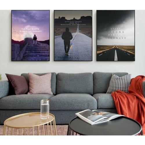 Inspirational Quote Art Canvas Paintings Wall Art Motivational Posters Prints Wall Pictures for Living Room Wall Cuadros Decor